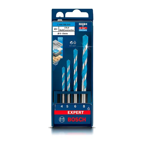 Set mechas Bosch multimaterial 4 pzs 4-5-6-8 mm (2608900649)