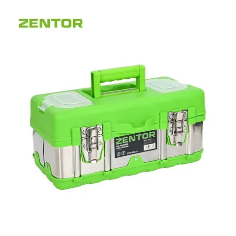 Caja Herramientas Zentor 14 Pulgadas Acero Inoxidable Robust Resistente Bandeja Extraíble