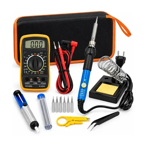 Kit Soldador 60w Regulable + Multímetro + Estaño Completo