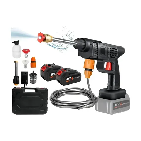Hidrolavadora Portatil Inalambrica 2 Baterias Auto Jardin Negro 50/60hz